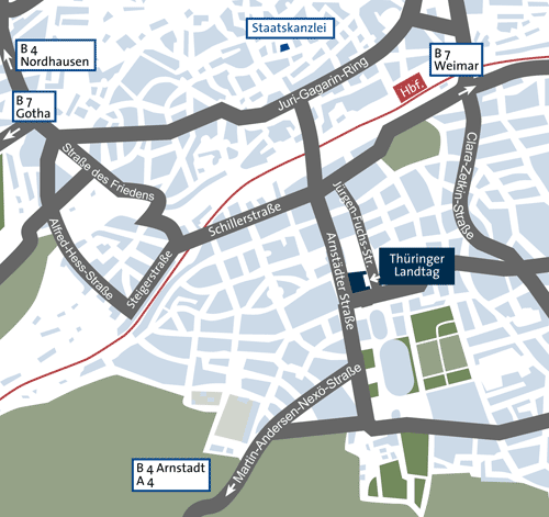 Anfahrtskizze Landtag